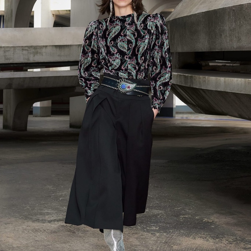 Isabel Marant Paisley Printed Velvet Runway Set